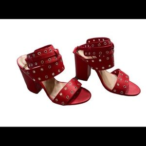 Yoki Women's Comfort Pump -  Red size 6.5